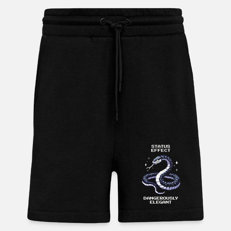Dangereusement élégant | Attitude de serpent - Short bio décontracté fabriqué en UE - SOLID BLACK