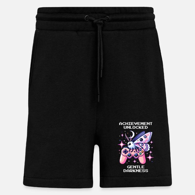 Gentle Darkness Unlocked | Soft Goth - Shorts - made by SPREAD - SOLID BLACK