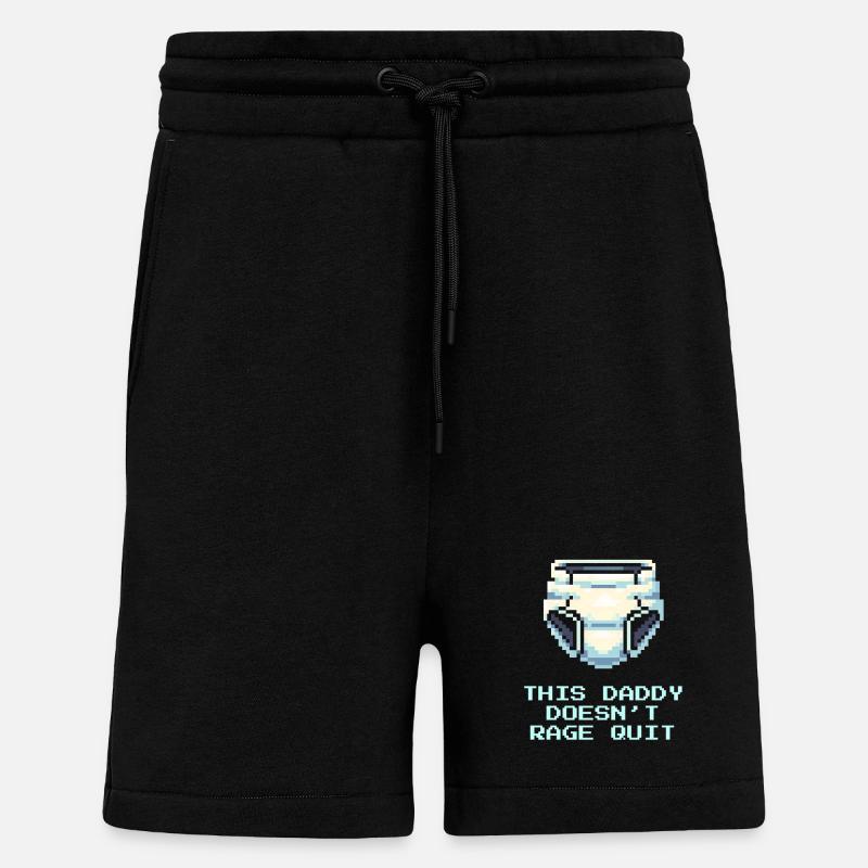 This daddy doesn't rage | Dad - Shorts - made by SPREAD - SOLID BLACK