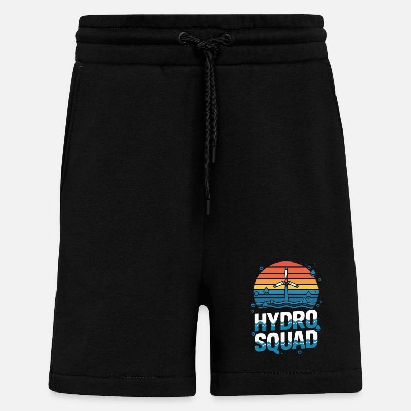 Hydro Squad Hydropower Team Renewable Energy - Shorts - made by SPREAD - SOLID BLACK