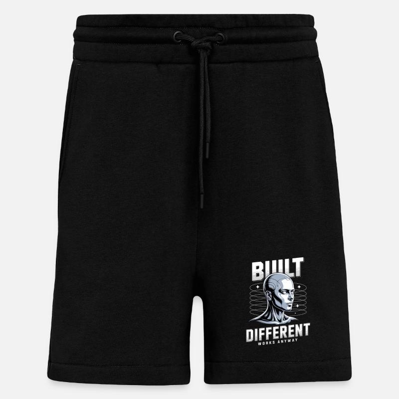 Neurodivergent Neurodiversity Built Differend - Shorts - made by SPREAD - SOLID BLACK