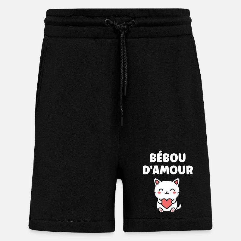 Liebe Beboo Katzenherz - Shorts - made by SPREAD - SOLID BLACK