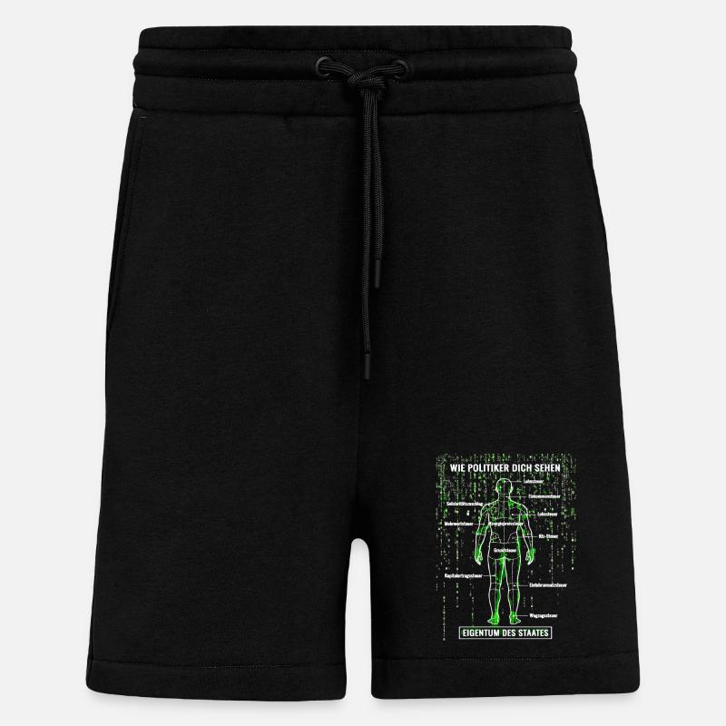 Systemfehler Steuerzahler - Matrix Zerlegeplan  - Shorts - made by SPREAD - SOLID BLACK