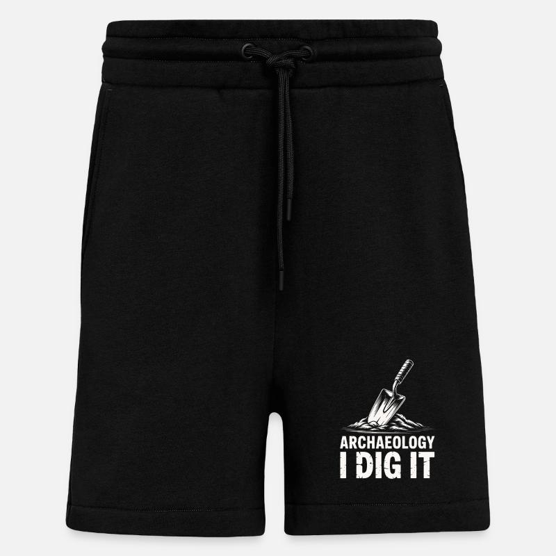 Archaeology I Dig It - Shorts - made by SPREAD - SOLID BLACK