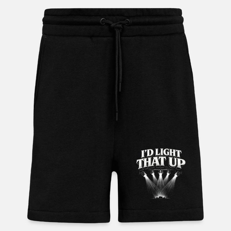 Lichttechniker I'd Light That Up - Shorts - made by SPREAD - SOLID BLACK