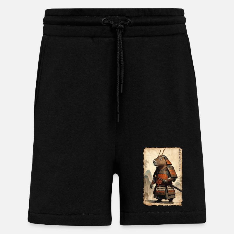 Samurai, Capybara, Japanische Kunst, Anime - Shorts - made by SPREAD - SOLID BLACK
