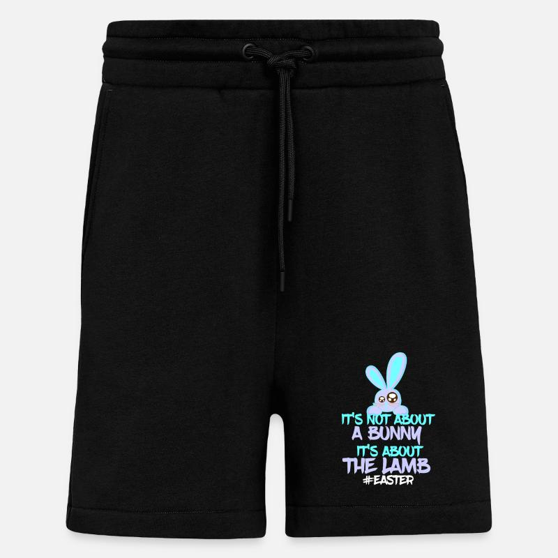 Oster Bunny vs Lamb Design - Short bio décontracté fabriqué en UE - SOLID BLACK
