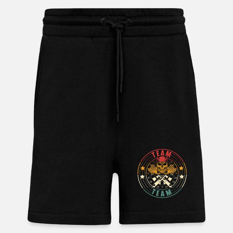 Équipe de fléchettes - Short bio décontracté fabriqué en UE - SOLID BLACK