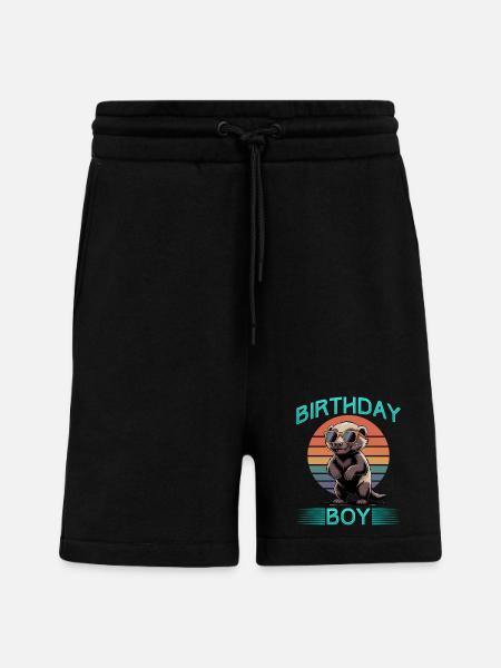 Funny Honey Badger - Shorts - made by SPREAD - SOLID BLACK
