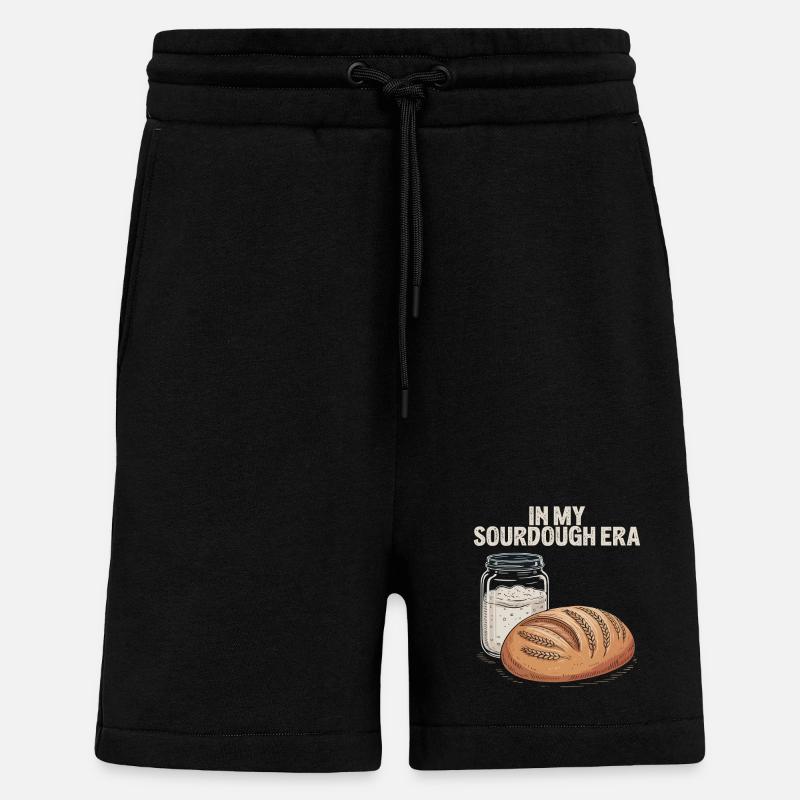 À mon époque du levain - Short bio décontracté fabriqué en UE - SOLID BLACK