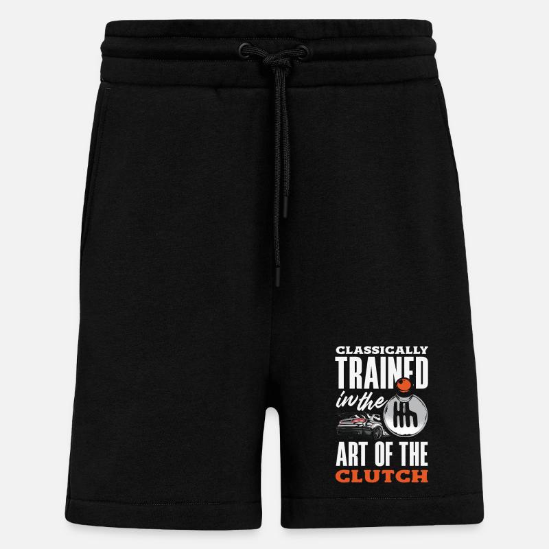 Manual car, classically trained - Shorts - made by SPREAD - SOLID BLACK