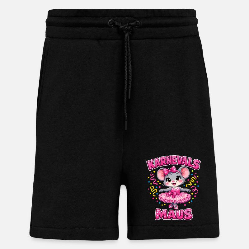 Carnival Mouse Carnival Confetti Gift - Shorts - made by SPREAD - SOLID BLACK
