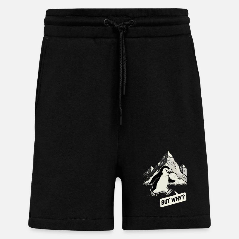But Why Pinguin - Shorts - made by SPREAD - SOLID BLACK