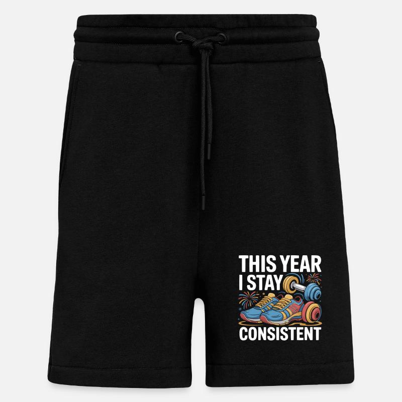 New Years Resolution Motivational Quotes - Shorts - made by SPREAD - SOLID BLACK