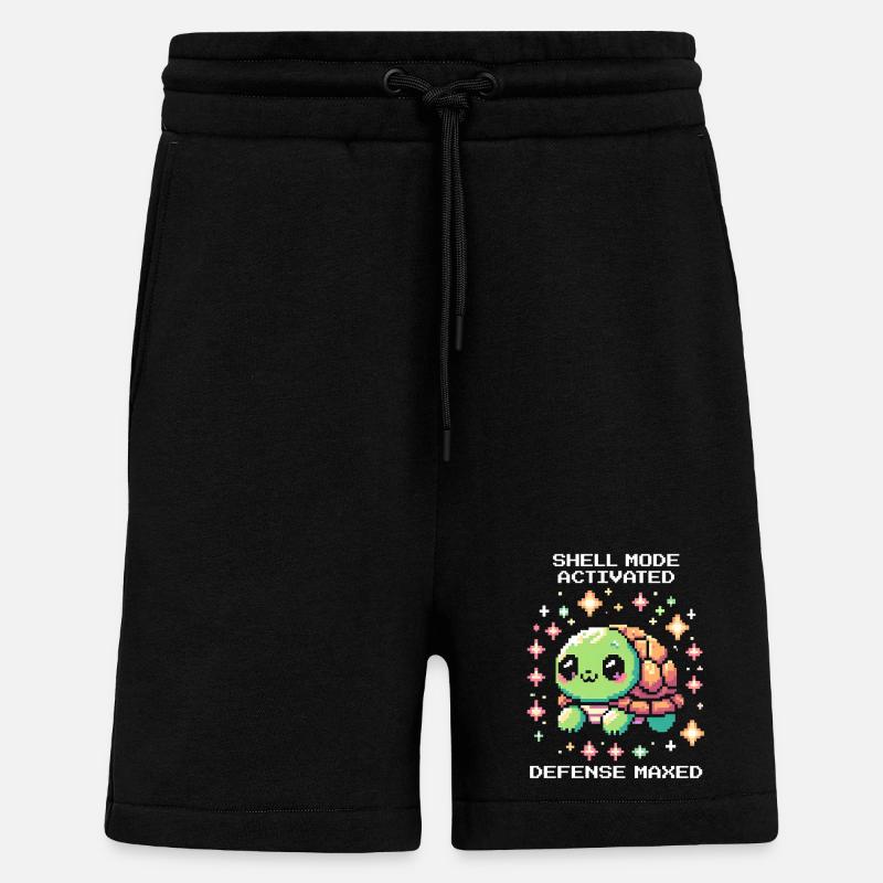Panzermodus aktiv | Schildkröte - Shorts - made by SPREAD - SOLID BLACK