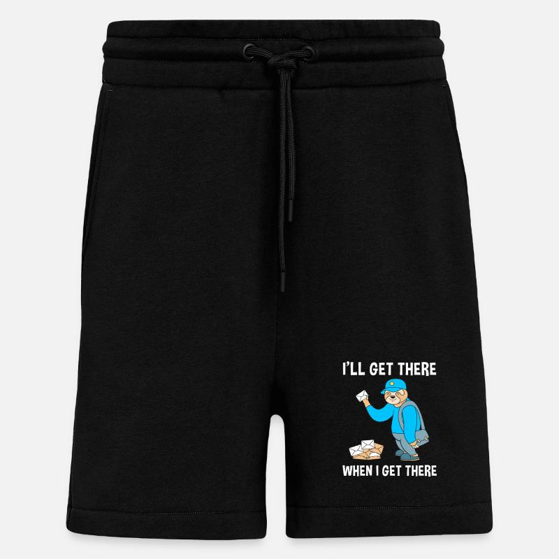 Post Postmark Postman - Short bio décontracté fabriqué en UE - SOLID BLACK