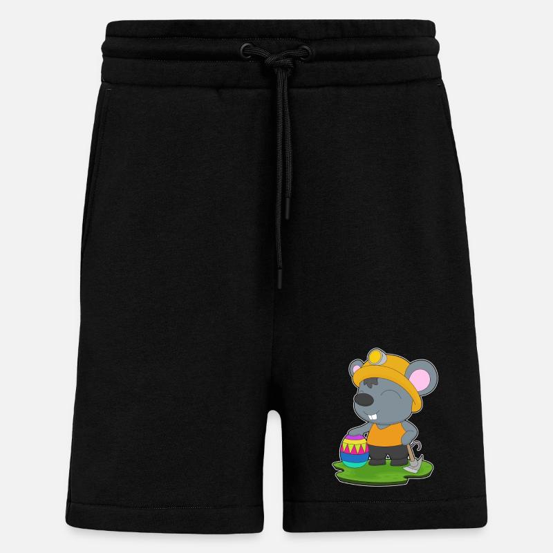 Mouse Easter Mining - Shorts - made by SPREAD - SOLID BLACK