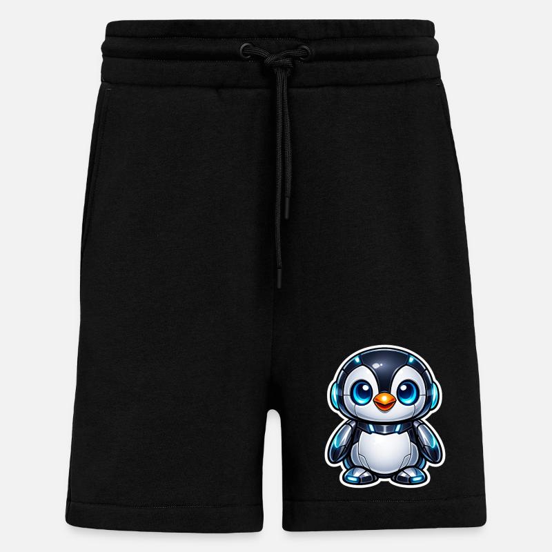 Futuristischer Pinguinroboter - Shorts - made by SPREAD - SOLID BLACK