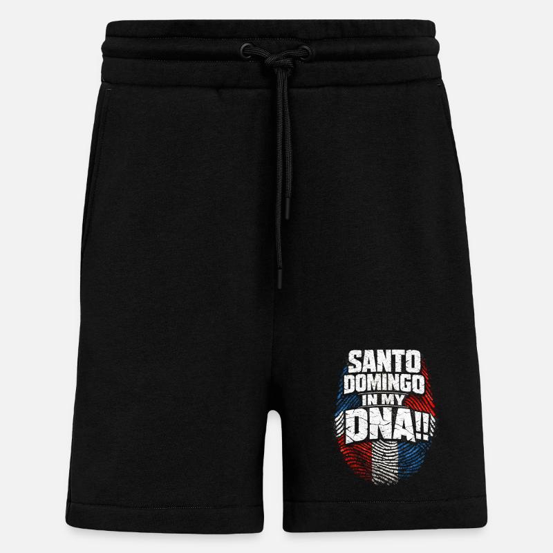 Saint-Domingue dominicain Dans mon ADN - Short bio décontracté fabriqué en UE - SOLID BLACK