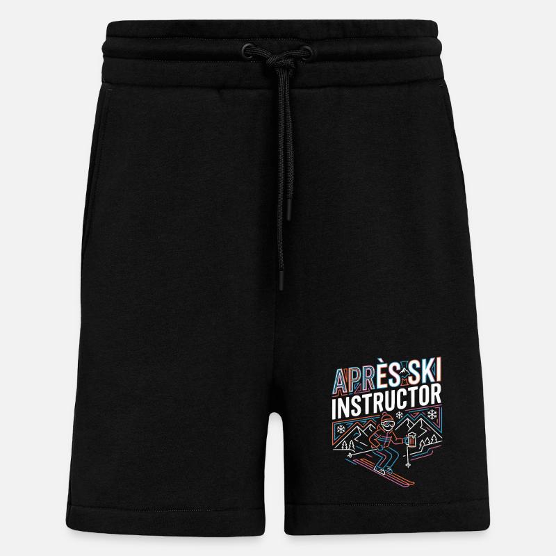 APRrès Moniteur de ski - Short bio décontracté fabriqué en UE - SOLID BLACK