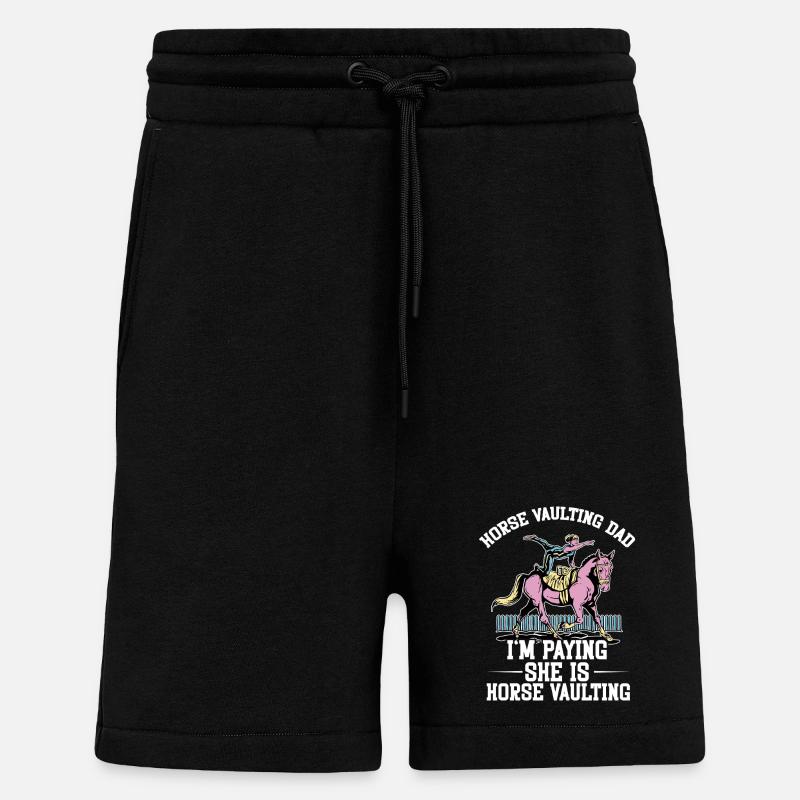 Pferdesprung Turnen Reitpferd - Shorts - made by SPREAD - SOLID BLACK