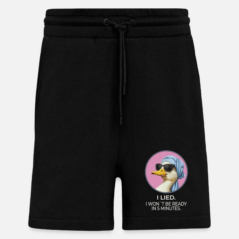 I Lied Duck – Lustiges Statement Design - Shorts - made by SPREAD - SOLID BLACK