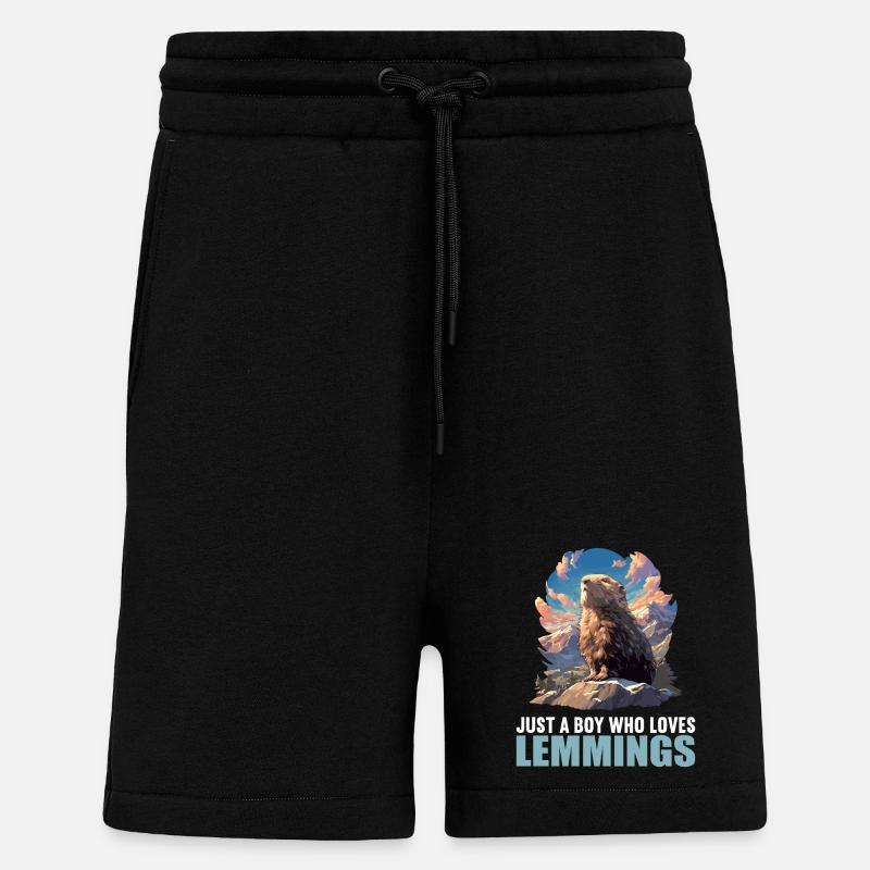 Lemmings Lemming - Short bio décontracté fabriqué en UE - SOLID BLACK