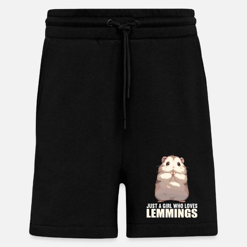 Lemmings Lemming - Short bio décontracté fabriqué en UE - SOLID BLACK