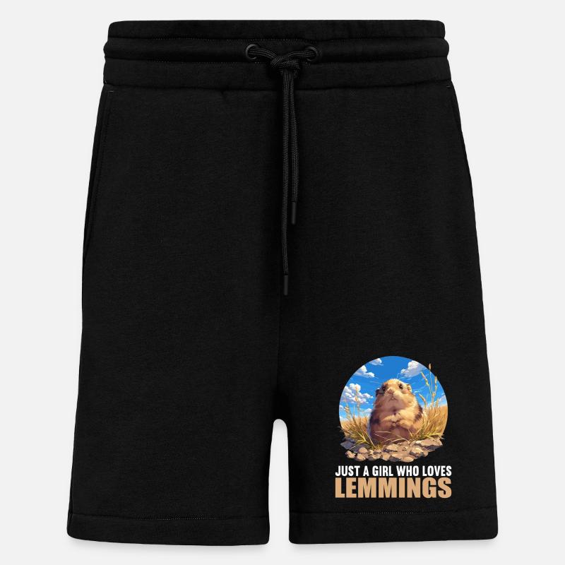 Lemmings Lemming - Short bio décontracté fabriqué en UE - SOLID BLACK