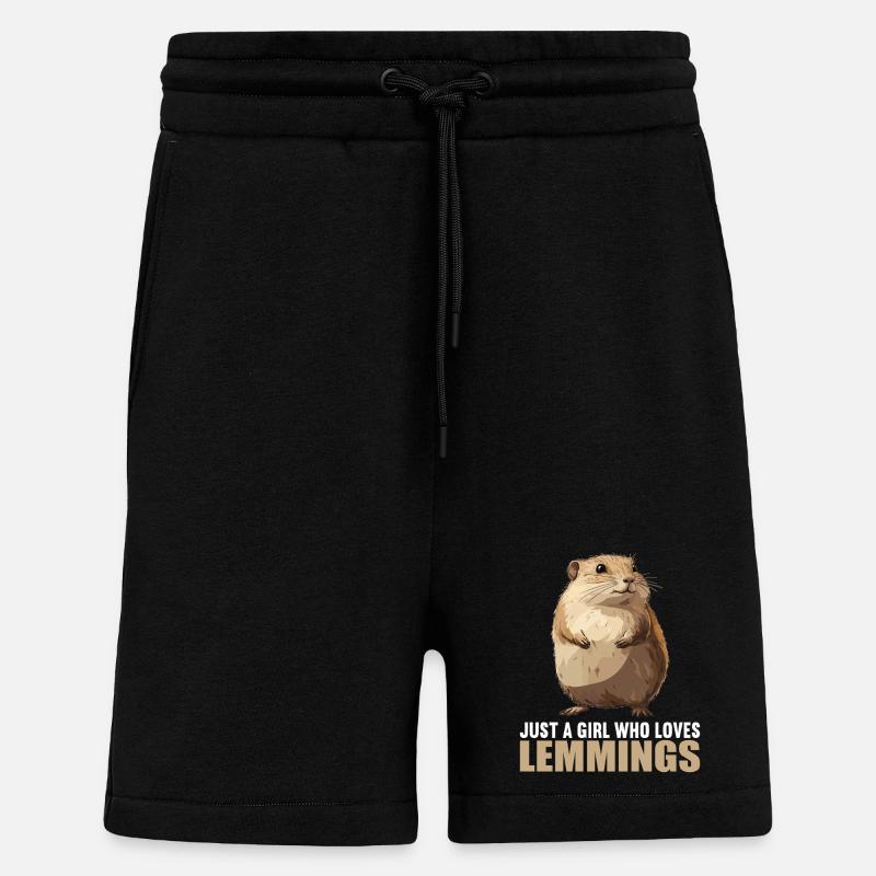 Lemmings Lemming - Short bio décontracté fabriqué en UE - SOLID BLACK