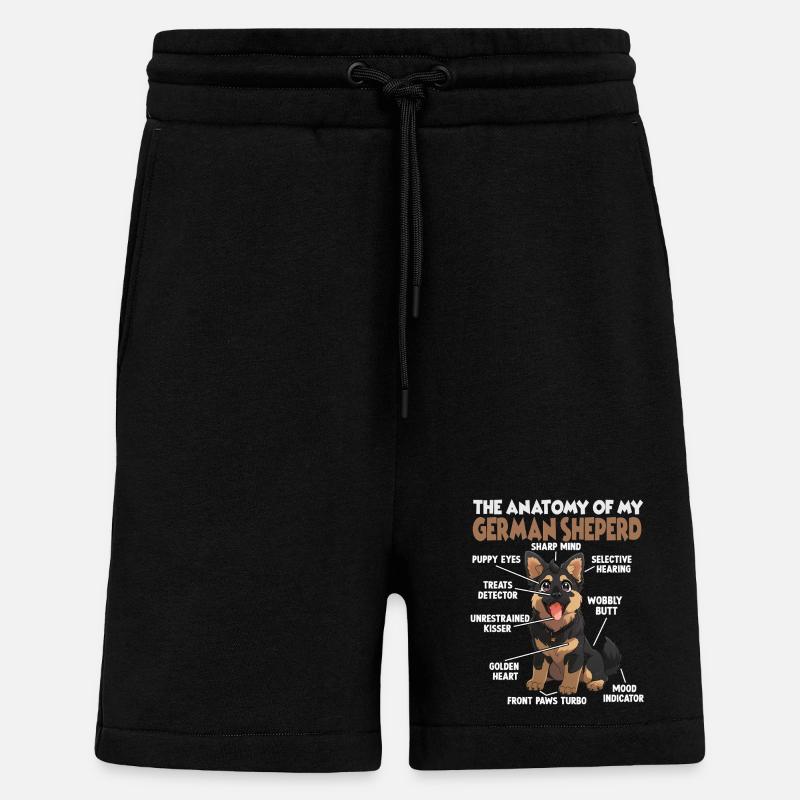 Deutscher Schäferhund Hundebesitzer T Schäferhund - Shorts - made by SPREAD - SOLID BLACK