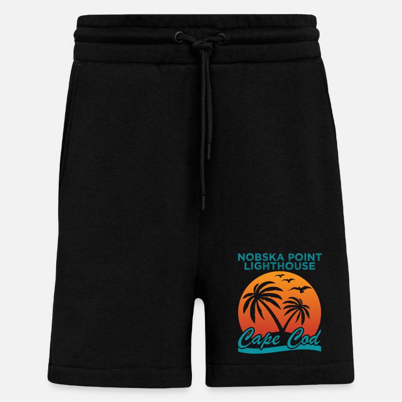 Nobska Lighthouse Cape Cod Shirt - Shorts - made by SPREAD - SOLID BLACK