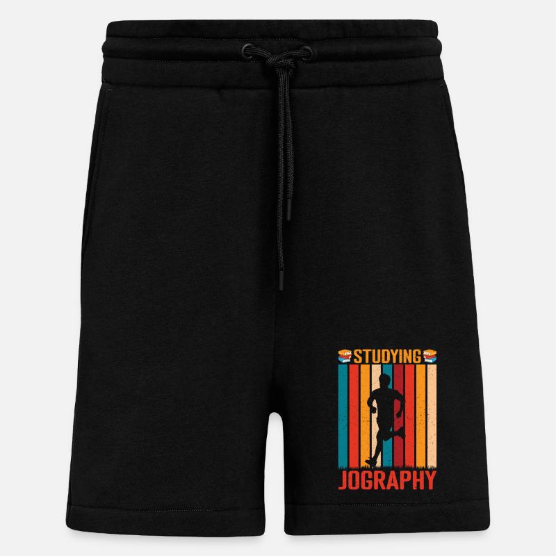 Running Run Studying Jography Marathon Runner - Shorts - made by SPREAD - SOLID BLACK