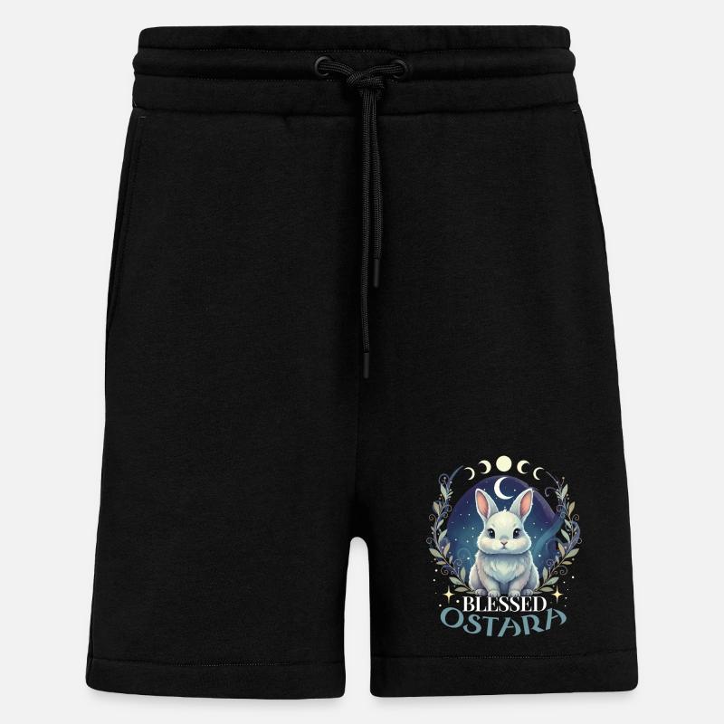 Happy Easter Ostara Rabbit - Shorts - made by SPREAD - SOLID BLACK