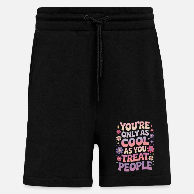 Saying Statement Respect Kindness Gift - Shorts - made by SPREAD - SOLID BLACK