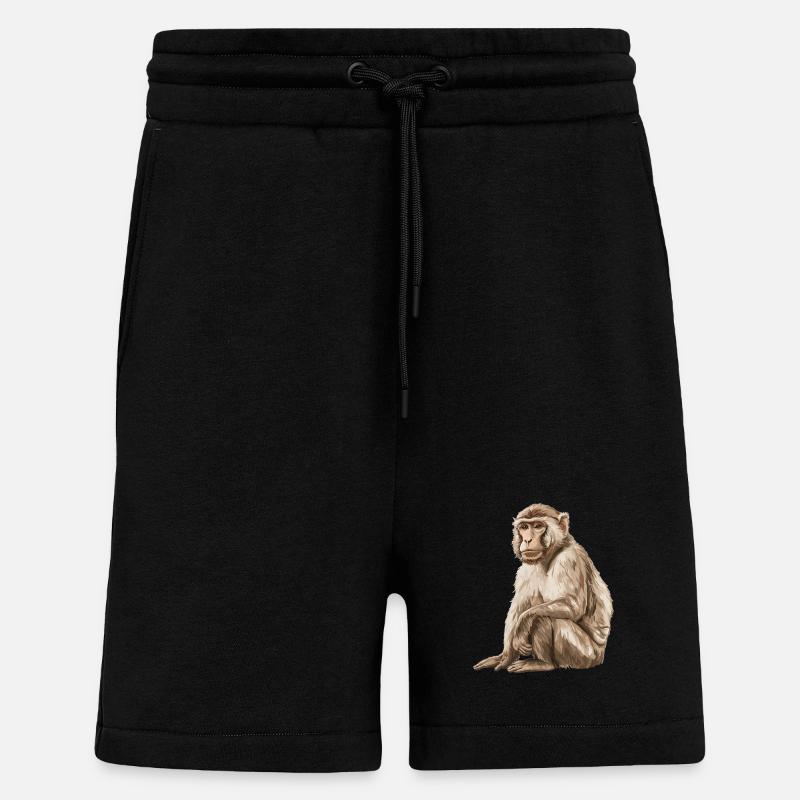 Macaque Macaque - Short bio décontracté fabriqué en UE - SOLID BLACK