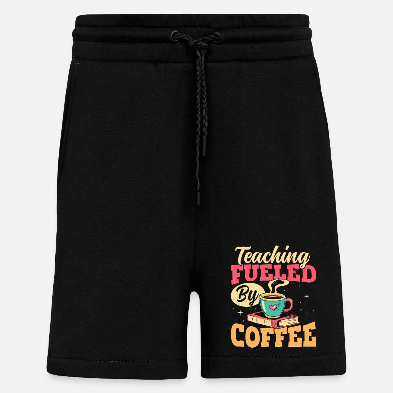 Der Unterricht Wird Von Kaffeepädagogen - Shorts - made by SPREAD - SOLID BLACK