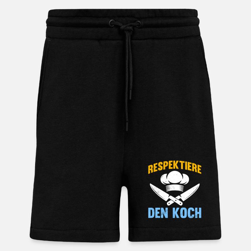 Chef RESPECT LE CHEF Amusement - Short bio décontracté fabriqué en UE - SOLID BLACK