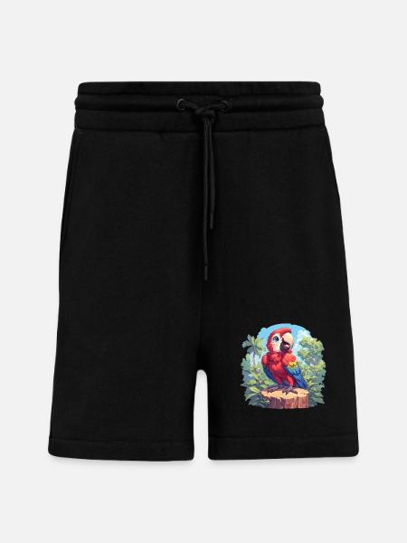 Macaw's Era - Shorts - made by SPREAD - SOLID BLACK