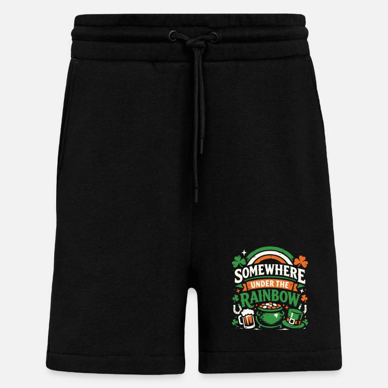 Under The Rainbow | St. Patrick's Day - Shorts - made by SPREAD - SOLID BLACK