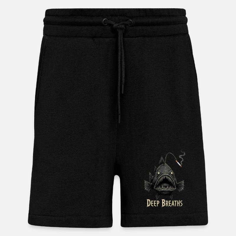 Tief durchatmen Zigarette Anglerfisch - Shorts - made by SPREAD - SOLID BLACK