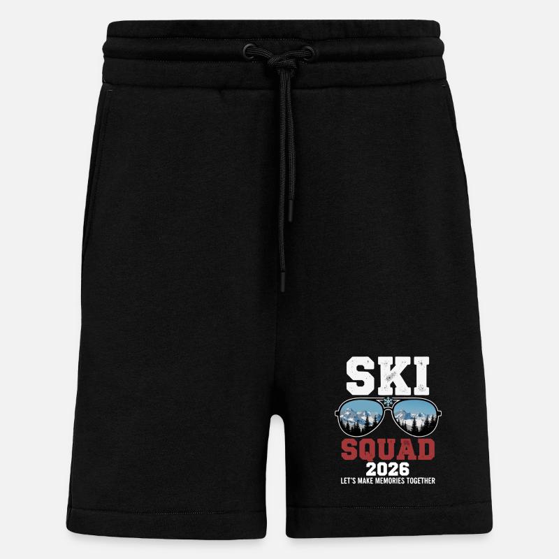 Ski Squad 2026 Ski Holidays - Shorts - made by SPREAD - SOLID BLACK