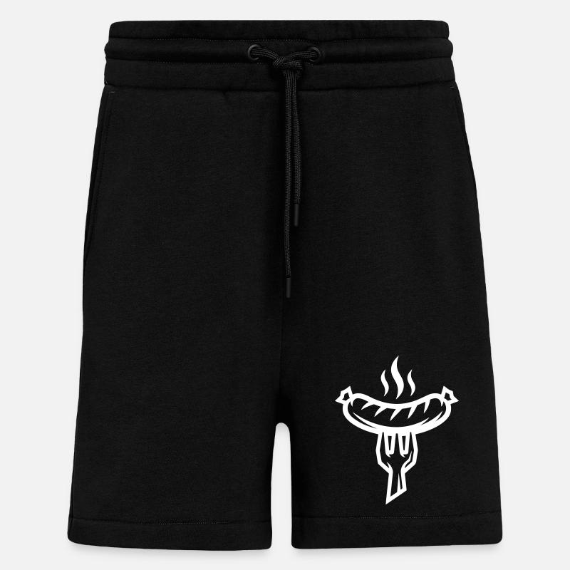 Bratwurst à la saucisse - Short bio décontracté fabriqué en UE - SOLID BLACK