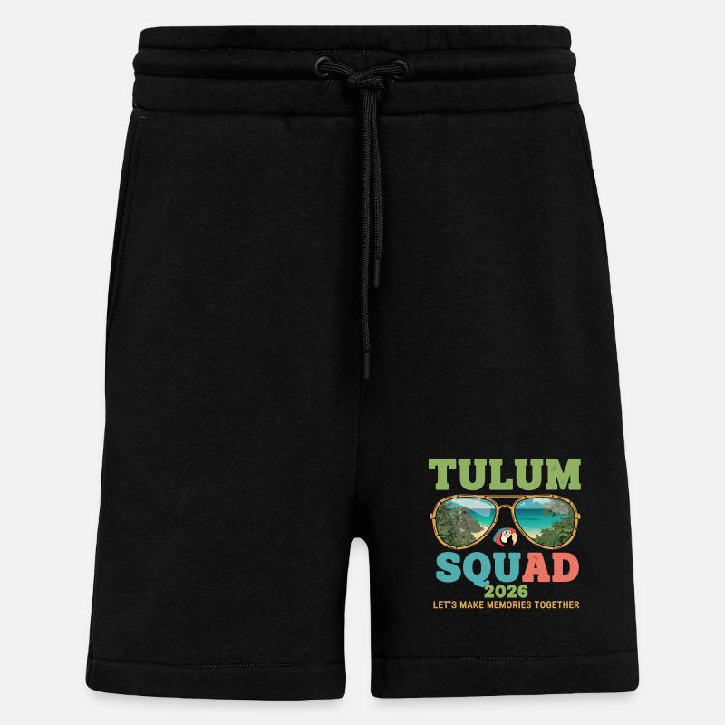 Tulum Squad 2026 Urlaub - Shorts - made by SPREAD - SOLID BLACK