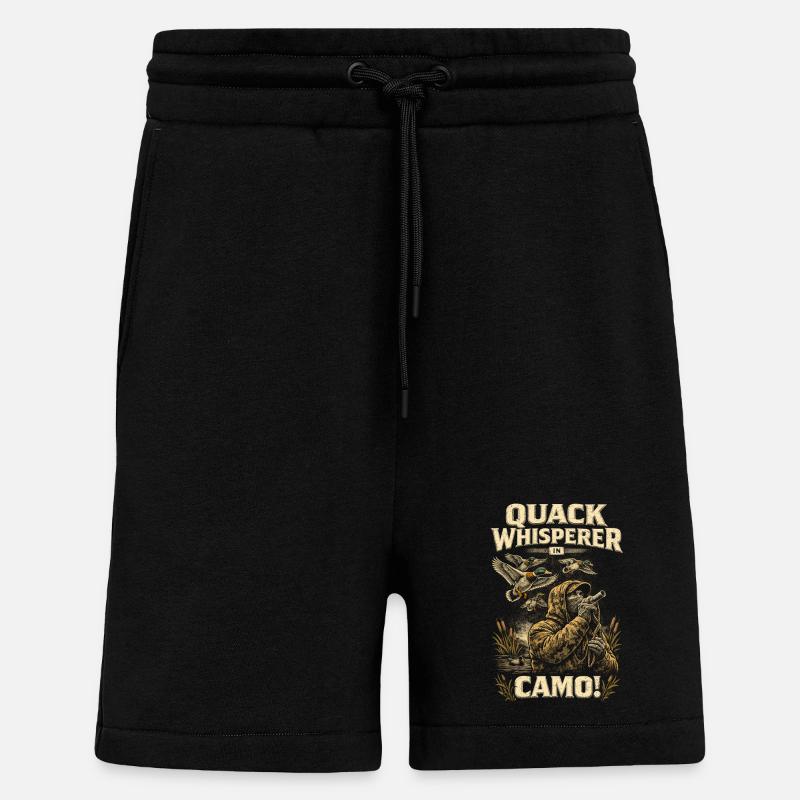 Chalatane Chasseur de Canards - Short bio décontracté fabriqué en UE - SOLID BLACK