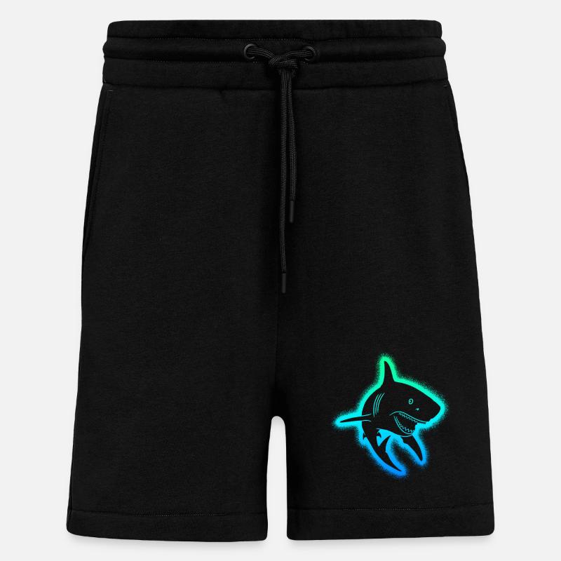 Requins Requins Hommes Garçons Enfants Requin - Short bio décontracté fabriqué en UE - SOLID BLACK