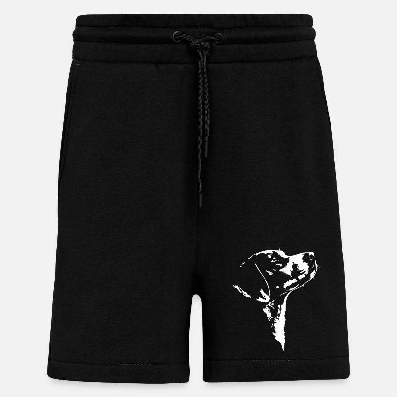 Silhouette de busard Chien Wilsigns - Short bio décontracté fabriqué en UE - SOLID BLACK