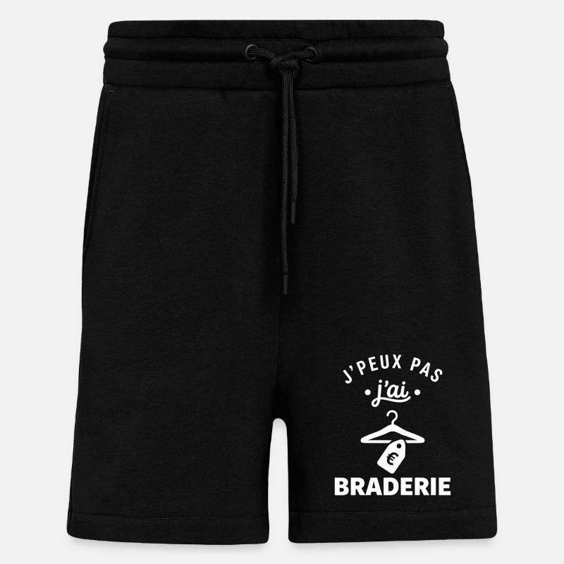 J'peux pas j'ai braderie - Short bio décontracté fabriqué en UE - SOLID BLACK