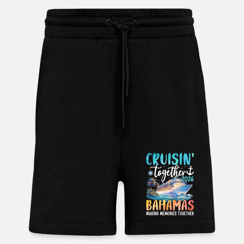 Croisière ensemble aux Bahamas 2026 - Short bio décontracté fabriqué en UE - SOLID BLACK