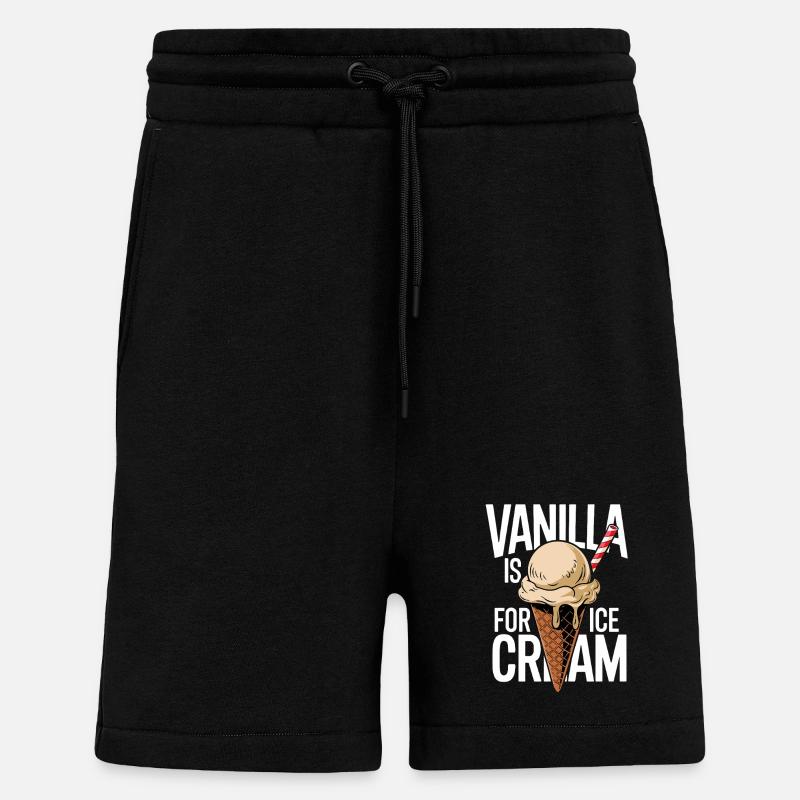 Vanille Eiscone im Kontrast - Shorts - made by SPREAD - SOLID BLACK